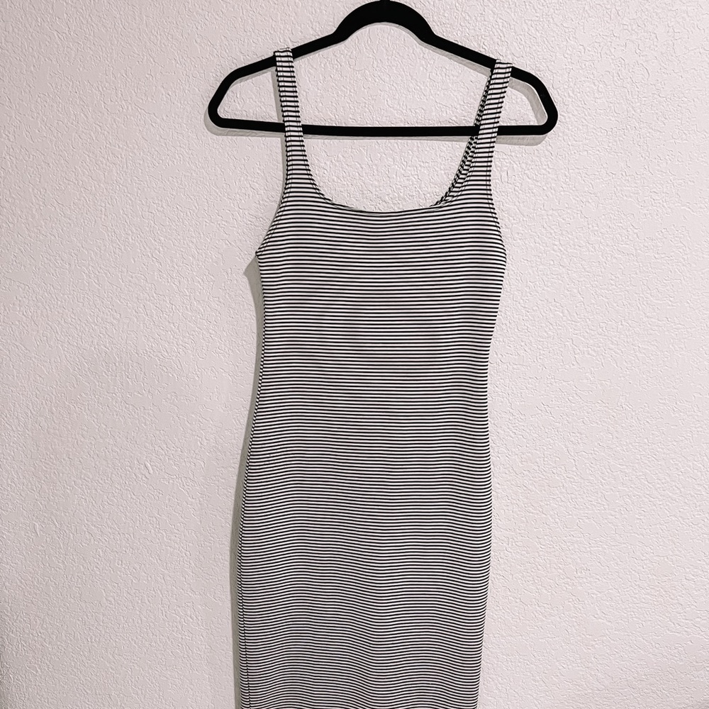 Zara striped midi dress
